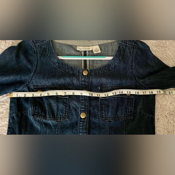 DKNY Denim Cinch Waist Denim Dress - Picture 9 of 13